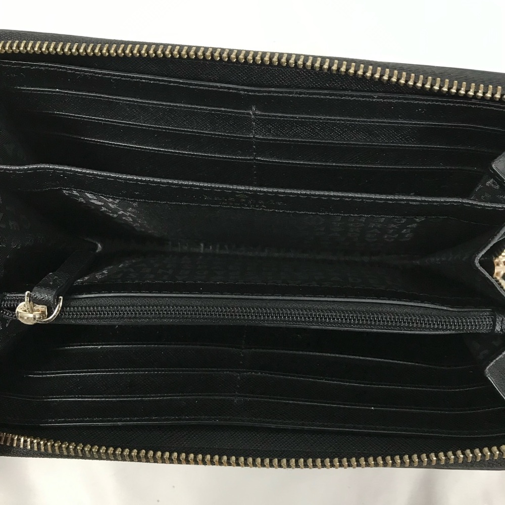 Kate Spade New York Laurel Way Neda Zip Black and Pink Floral Wallet EUC - Picture 5 of 6